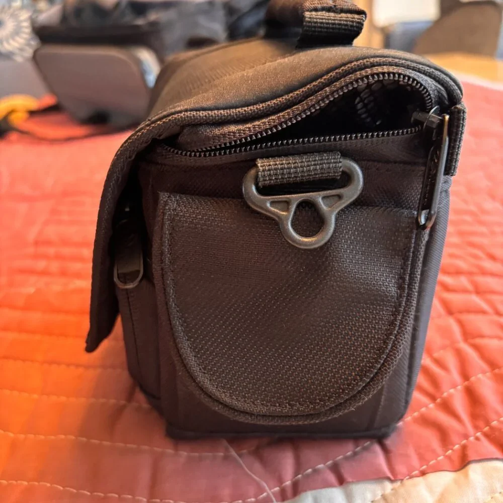 Lowe Pro camera bag + strap